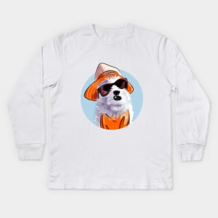 Summer Maltese Kids Long Sleeve T-Shirt